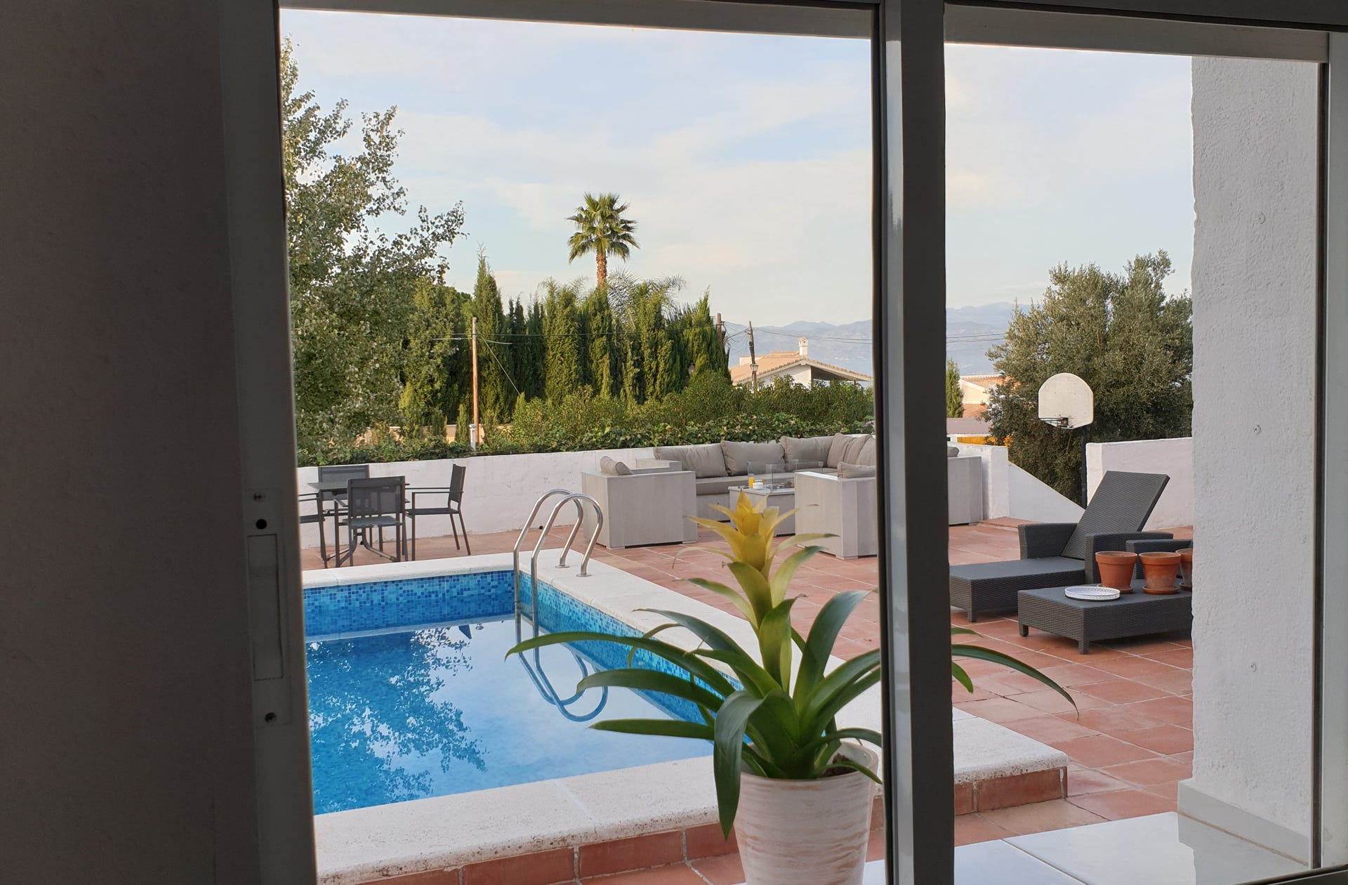 Foto, uitzicht op zwembad